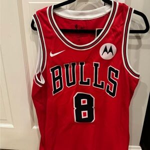 Nike Red Chicago Bulls #8 Jersey with Black & White Trim